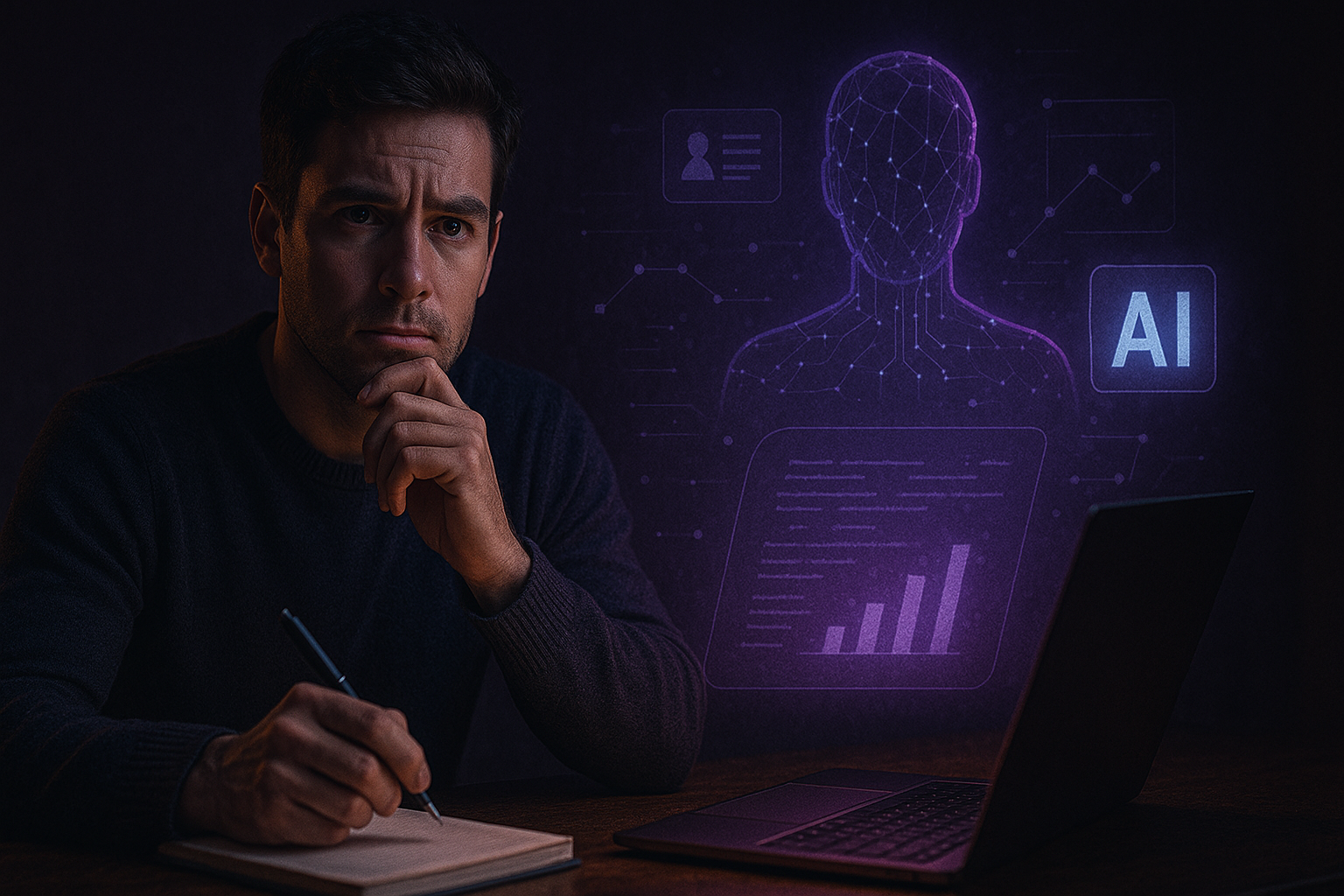 Personal branding with AI visual showing digital identity growth and authority in 2026.