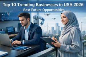 Trending business opportunities in the USA for 2026.